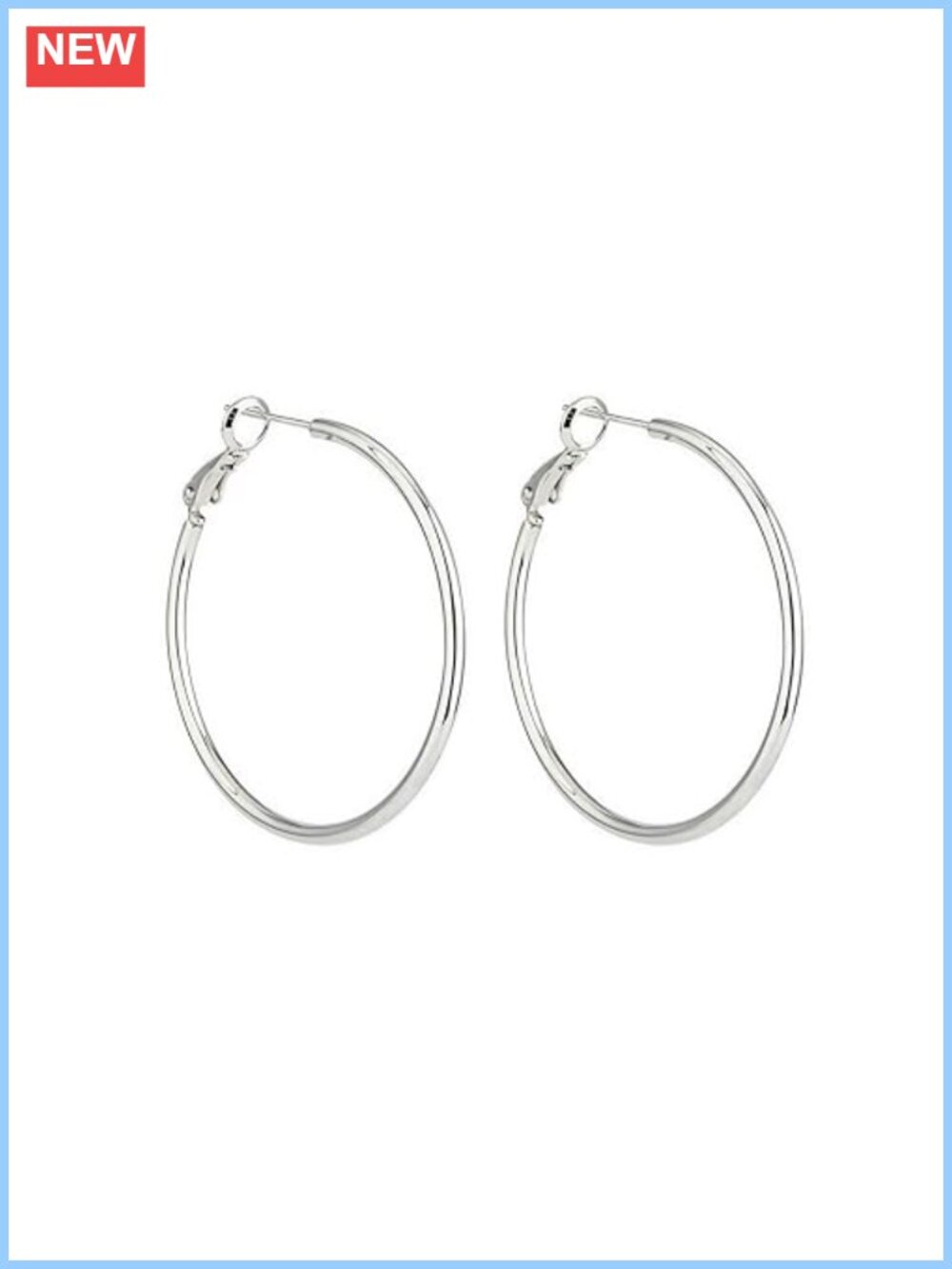 Surgical Stainless Steel Hoop Earrings 925 Sterling Silver Post Hypoallergenic